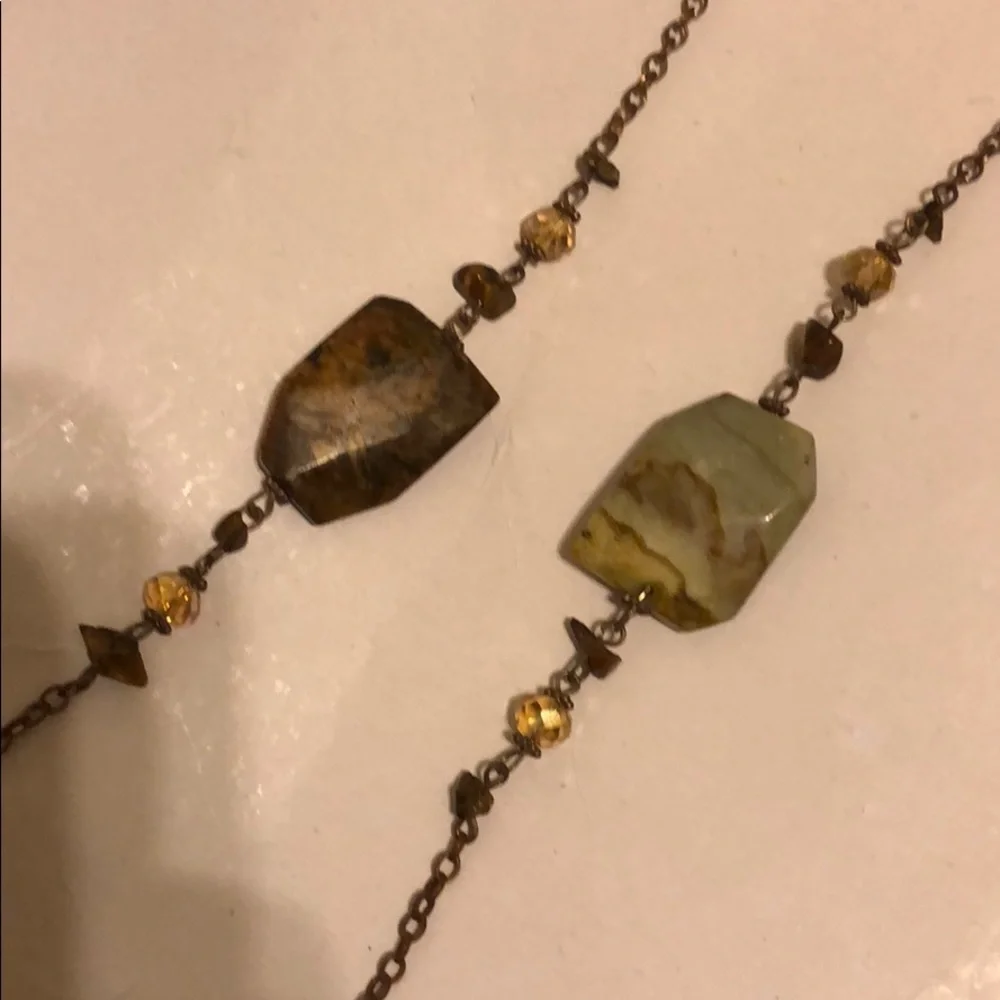 Pier 1 Stone  Necklace - appx. 30 inches long. - Picture 5 of 6